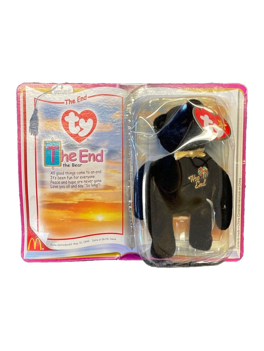 Ty Beanie Babies The End the Bear 2000 McDonald's Collectible Plush